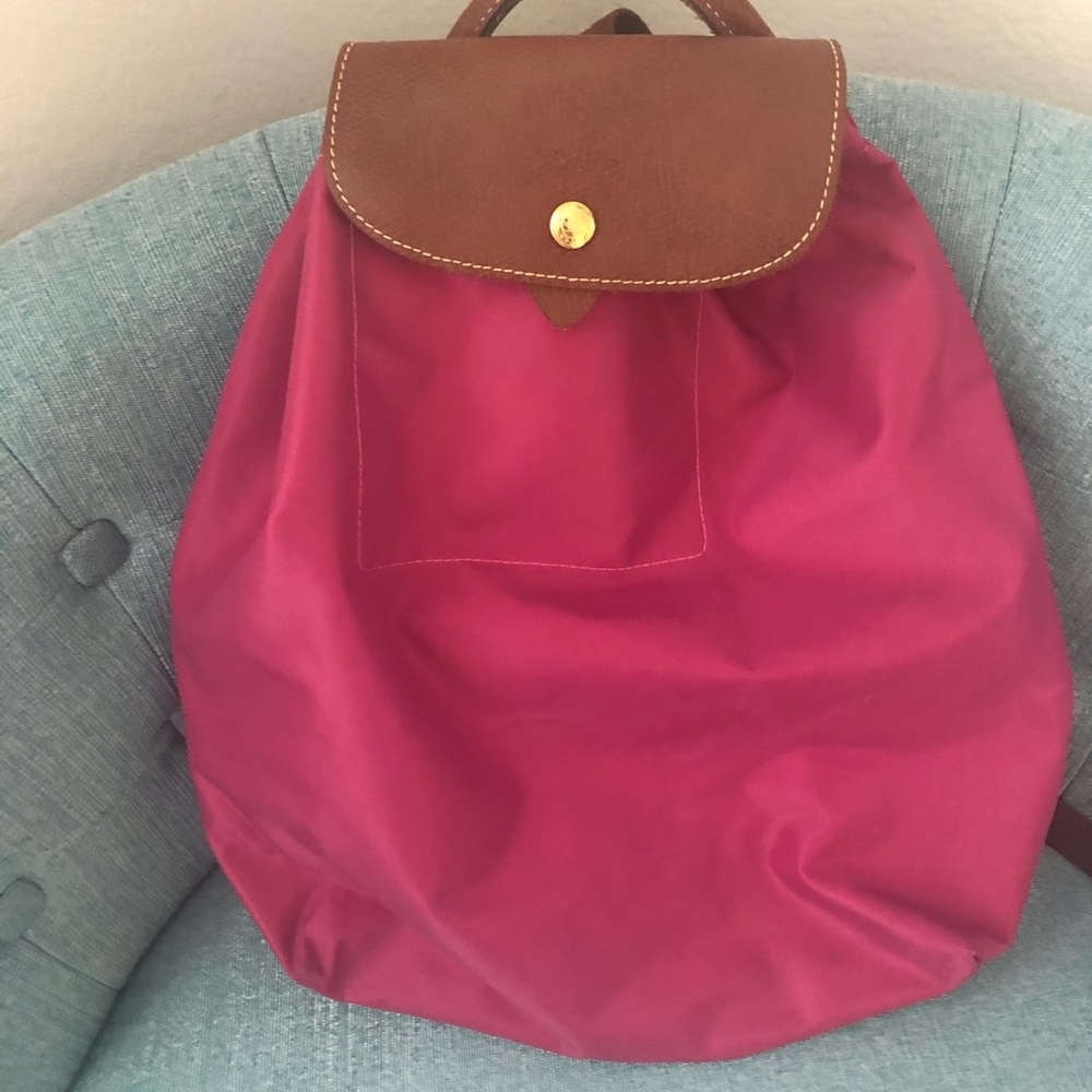 Longchamp Paris Pink Backpack